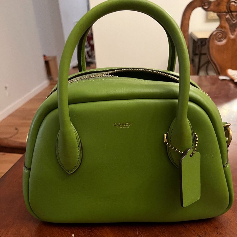 New 100% Authentic Coach Borough Bowler Bag in Lime Green - RARE!!